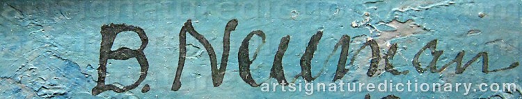 Authentic signature by Bernhard NEUMAN on Painting/Watercolour artwork