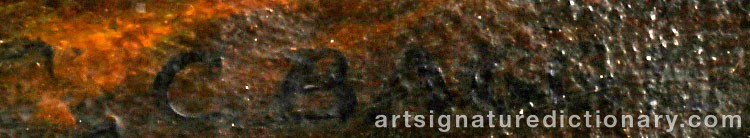 Authentic signature by Carl BAGGE on  artwork