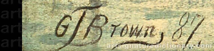 Authentic signature by Grafton Tyler BROWN on Painting/Watercolour artwork