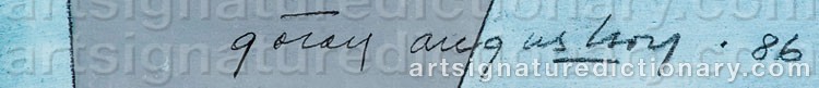 Signature by Göran AUGUSTSON