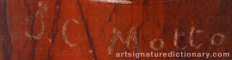 Authentic signature by Joseph C. MOTTO on artwork