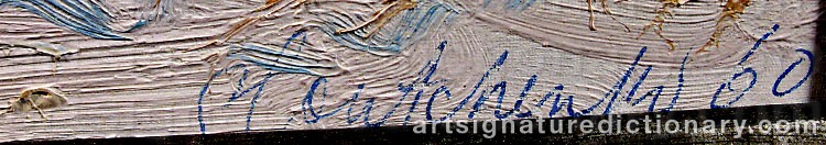 Authentic signature by Nicolas GLOUTCHENKO on artwork