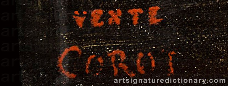 Signature by Jean Baptiste Camille COROT