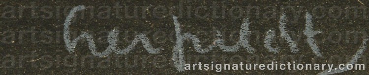 Authentic signature by Hans Henrik LERFELDT on artwork