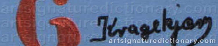 Authentic signature by Johnny KRAGEKJÆR on  artwork
