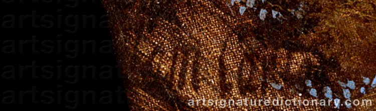 Authentic signature by Samuel John CARTER on  artwork