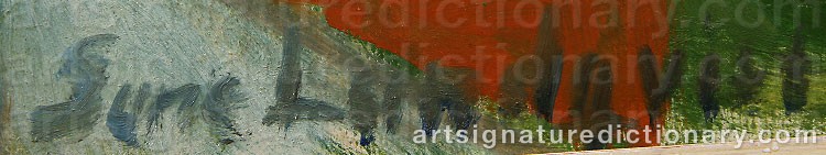 Authentic signature by Sune LUNDQVIST on  artwork