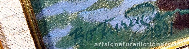 Authentic signature by Bo FURUGREN on artwork