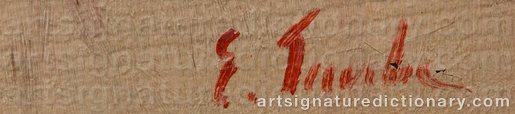 Authentic signature by Eugen TAUBE on Painting/Watercolour artwork