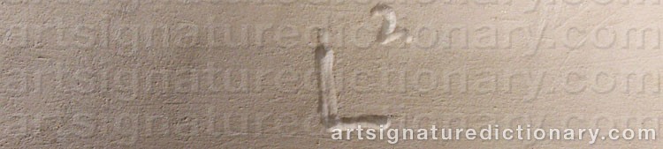 Authentic signature by Louise LIDSTRÖMER on artwork