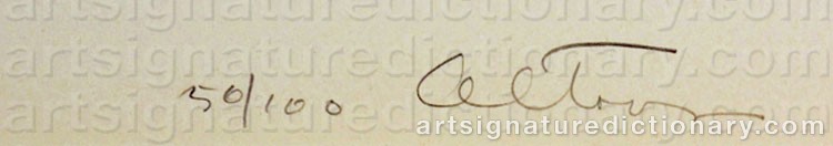 Authentic signature by John ALTOON on  artwork