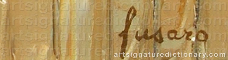Authentic signature by Jean FUSARO on  artwork