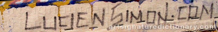 Authentic signature by Lucien SIMON on  artwork
