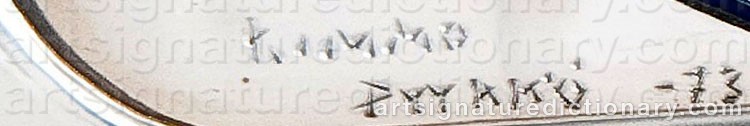 Authentic signature by Kimmo PYYKKÖ on artwork