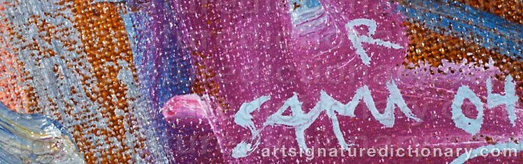 Authentic signature by Sami ‘Sami R’ RINNE on artwork