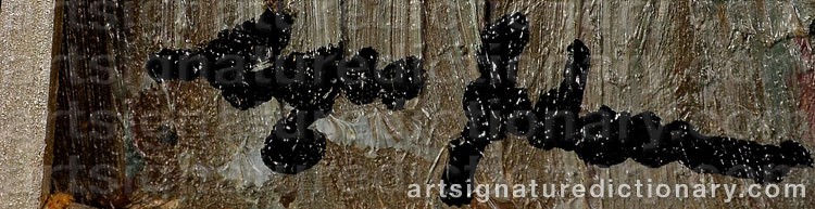 Authentic signature by Agne JOHANSSON on  artwork