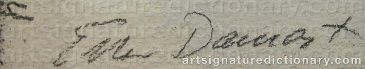 Authentic signature by Elba DAMAST on Painting/Watercolour artwork