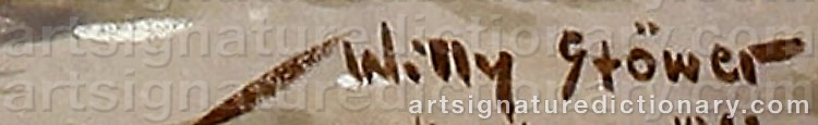 Authentic signature by Willy STÖWER on  artwork