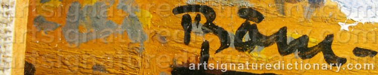 Authentic signature by Björn HEDLUND on  artwork