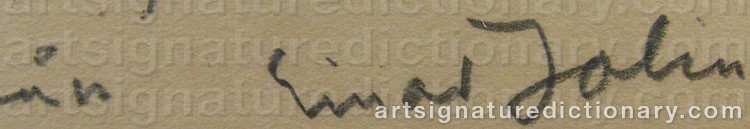 Signature by Einar JOLIN