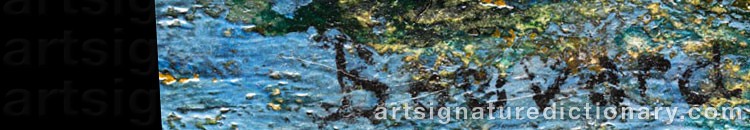 Authentic signature by Hugo Von BOUVARD on  artwork