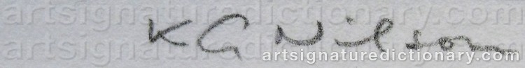 Signature by Karl-Gustaf ‘Kg’ NILSON