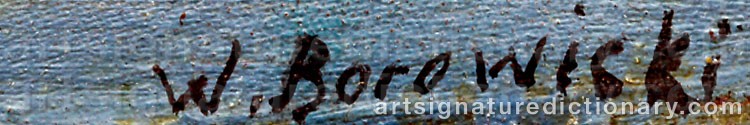Authentic signature by Wladyslaw BOROWICKI on  artwork