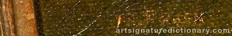 Authentic signature by Harry G. AITKEN on artwork