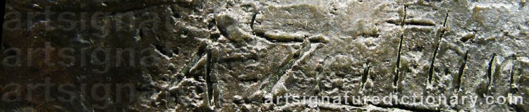 Authentic signature by Alexander ZEITLIN on  artwork