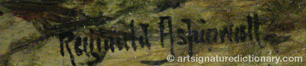 Authentic signature by Reginald ASPINWALL on  artwork