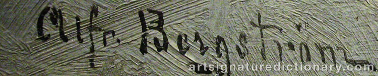 Signature by Alfred BERGSTRÖM