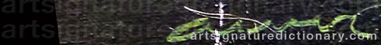 Authentic signature by Albert BERTELSEN on artwork