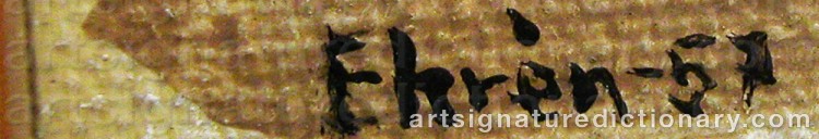 Signature by Sven-Olof EHRÉN