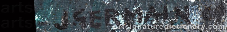 Authentic signature by Jacques GERMAIN on artwork