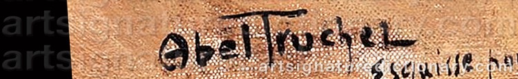 Authentic signature by Louis ABEL-TRUCHET on  artwork