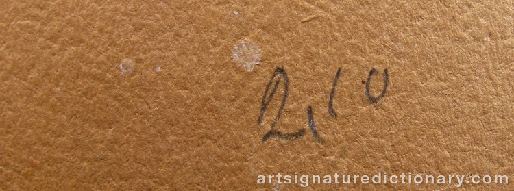 Close-up details showing Helene SCHJERFBECK signature forgery characteristics