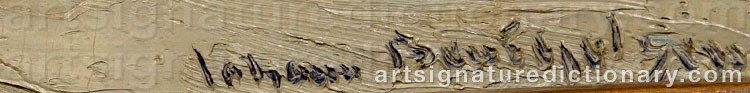 Authentic signature by Johann Henrik Carl BERTHELSEN on Painting/Watercolour artwork