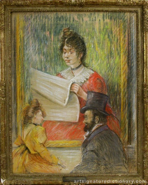 Close-up details showing Henri De TOULOUSE-LAUTREC signature forgery characteristics