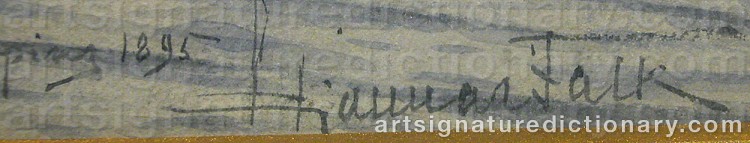 Signature by Hjalmar FALK