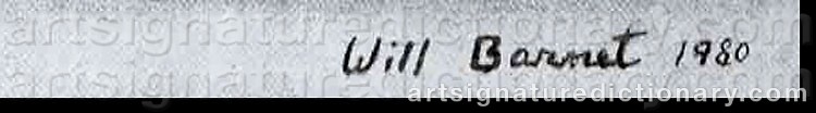 Signature by Will R. BARNET