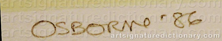 Authentic signature by Elizabeth OSBORNE on  artwork