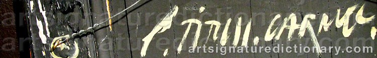 Authentic signature by Gérard TITUS-CARMEL on  artwork