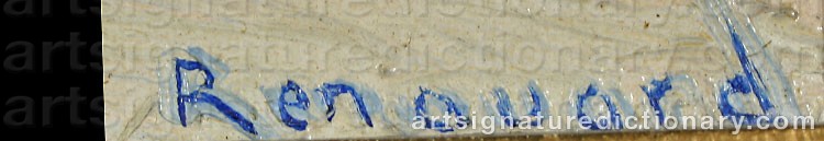 Authentic signature by George A. RENOUARD on  artwork