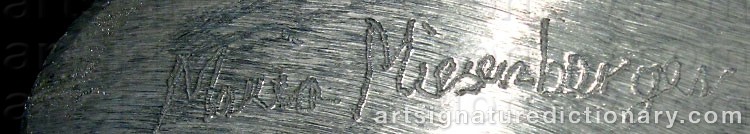Signature by Maria MIESENBERGER