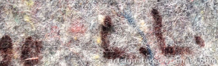 Authentic signature by Lotta LAGERCRANTZ on  artwork