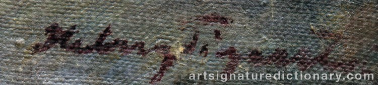 Authentic signature by Helny TIGERSTEDT on Painting/Watercolour artwork