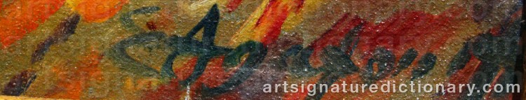 Authentic signature by Evgeniy Andreevich AGAFONOV on  artwork