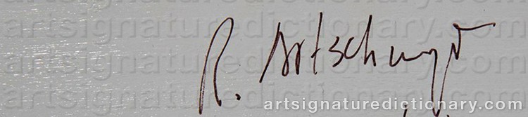 Authentic signature by Richard ARTSCHWAGER on  artwork