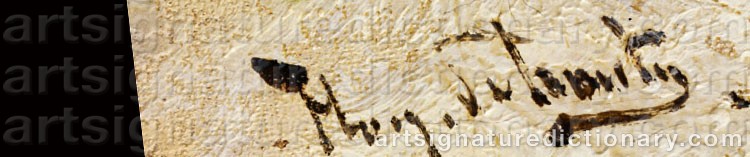 Authentic signature by Henry SCHOUTEN on  artwork