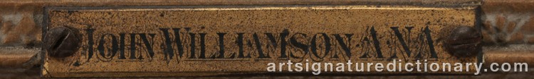 Authentic signature by John WILLIAMSON on Painting/Watercolour artwork